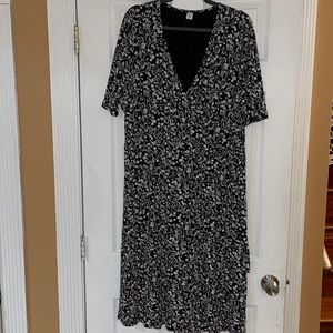 Black floral pattern dress-Old Navy-XXL tall